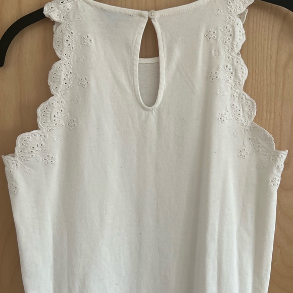 J.CREW EYELET SCALLOPED TRIM PETITE SHIFT DRESS - Picture 2 of 11